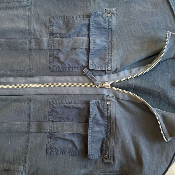 Calvin Klein Mens Bomber Jacket Black Lightweight Full Zip Long Sleeve Sz M - Picture 4 of 5